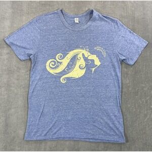 Mother Earth Brewery Men's Large Blue T-Shirt Alternative Earth Graphic Beer Tee